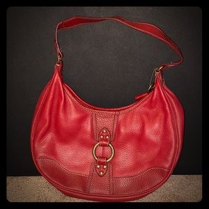 The Sak red leather hobo purse